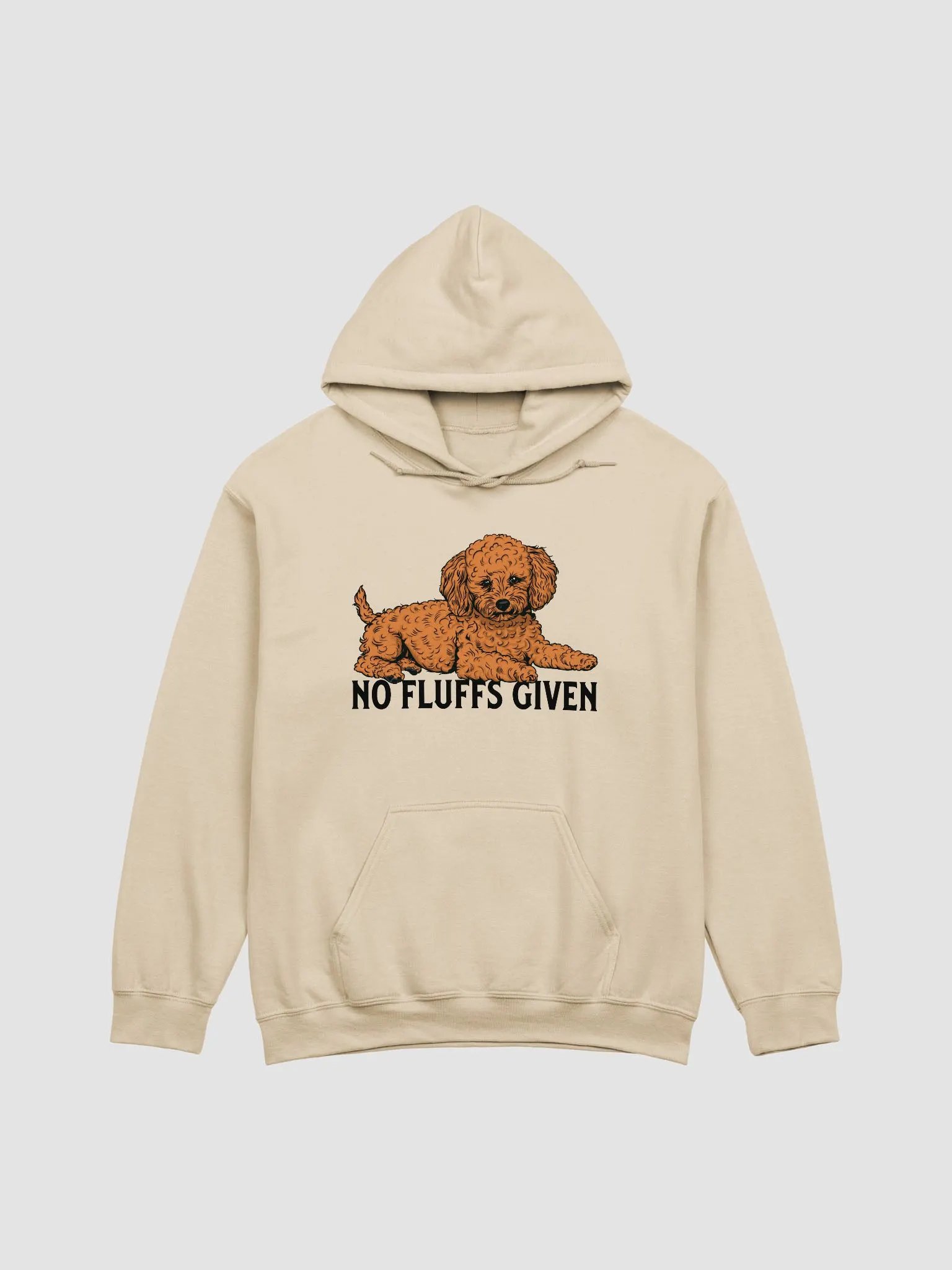 No Fluffs Given Hooded Sweatshirt of a Toy Poodle(Orange) | Funny Hoodie for Poodle Paw-rents product image (22)