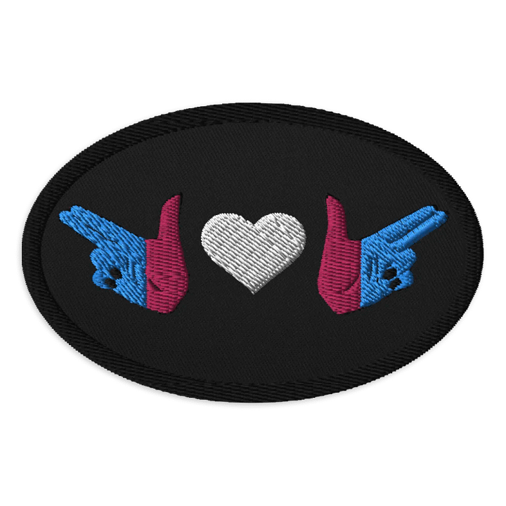 Finger Guns (trans flag) Patch product image (1)