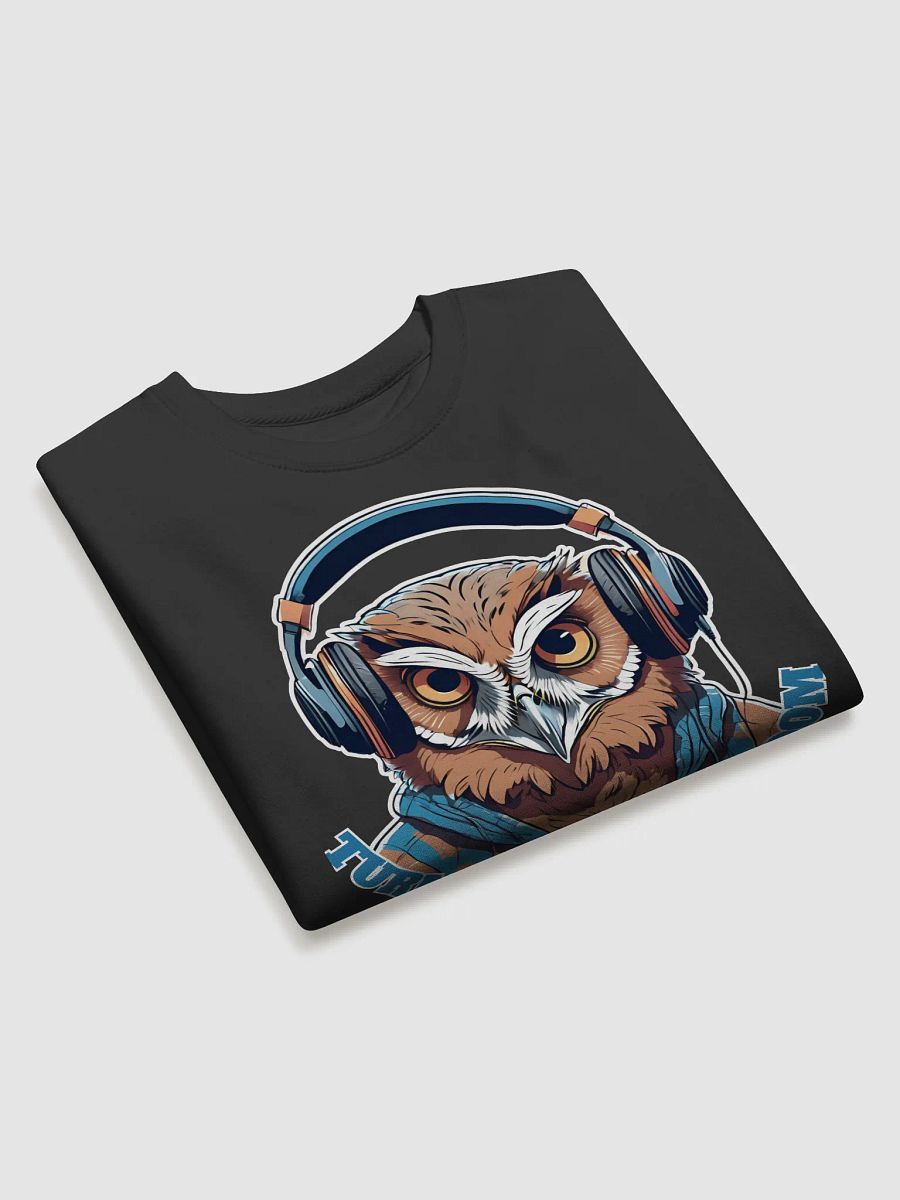 Turn Up The Wisdom Owl Wearing Headphones Sweatshirt product image (3)