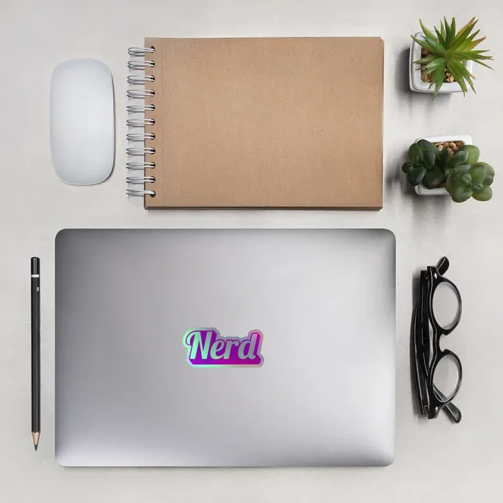 I'm Just Nerd Holographic Sticker product image (2)