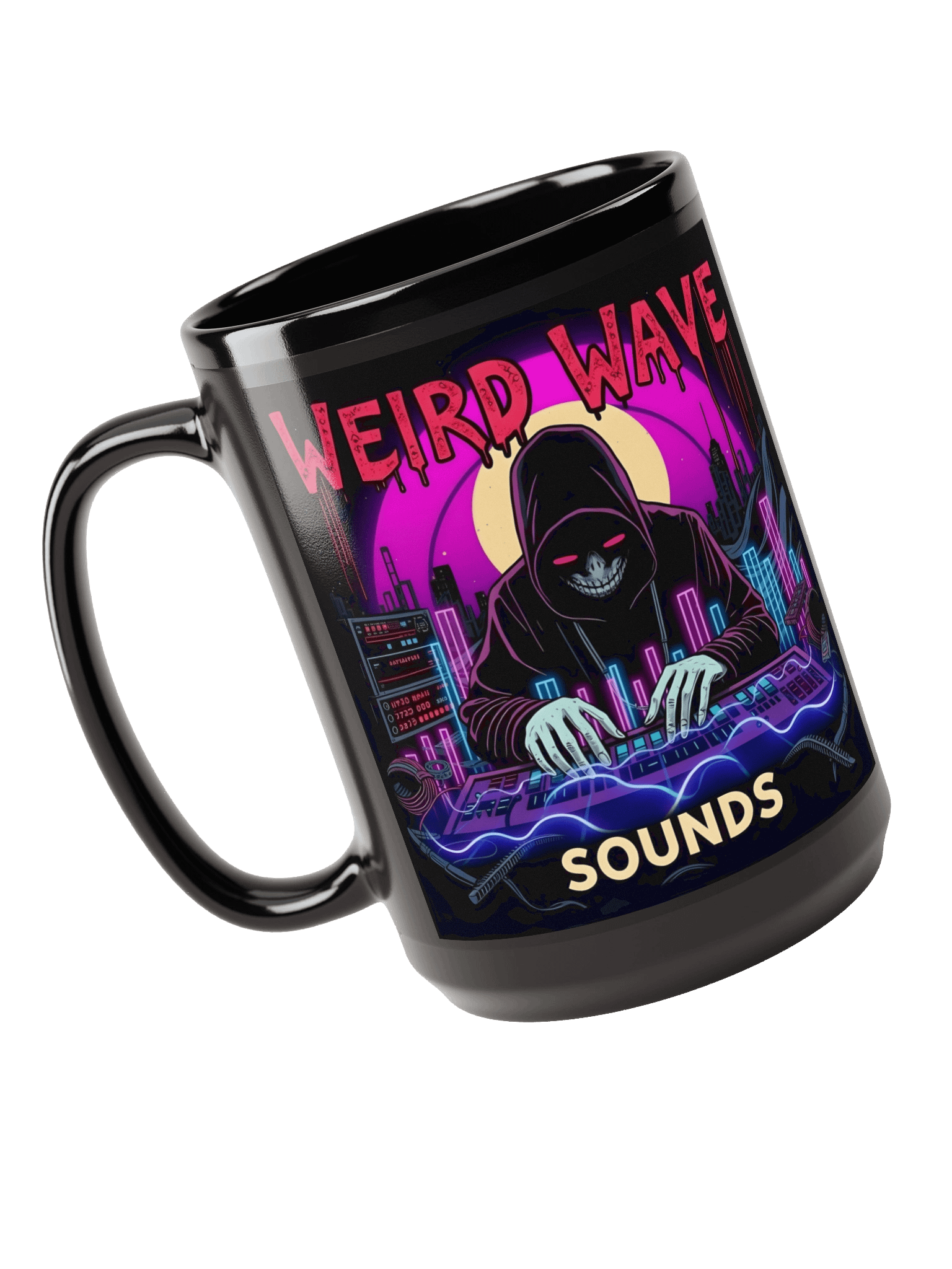 Weird Wave Sounds Duality Mug - 15 0z Black product image (3)