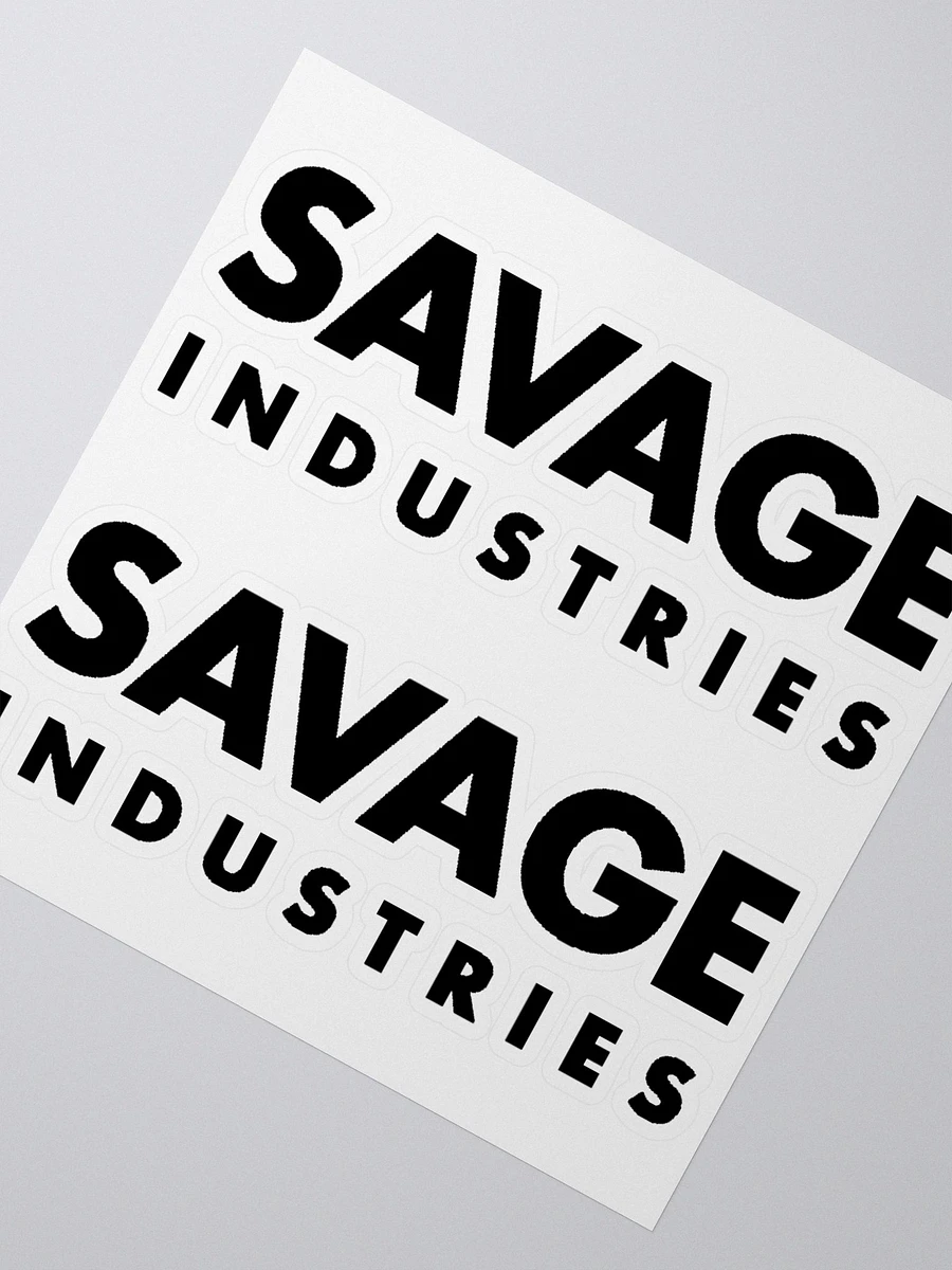 Savage Industries - Black Logo (Die-Cut Sticker) product image (2)