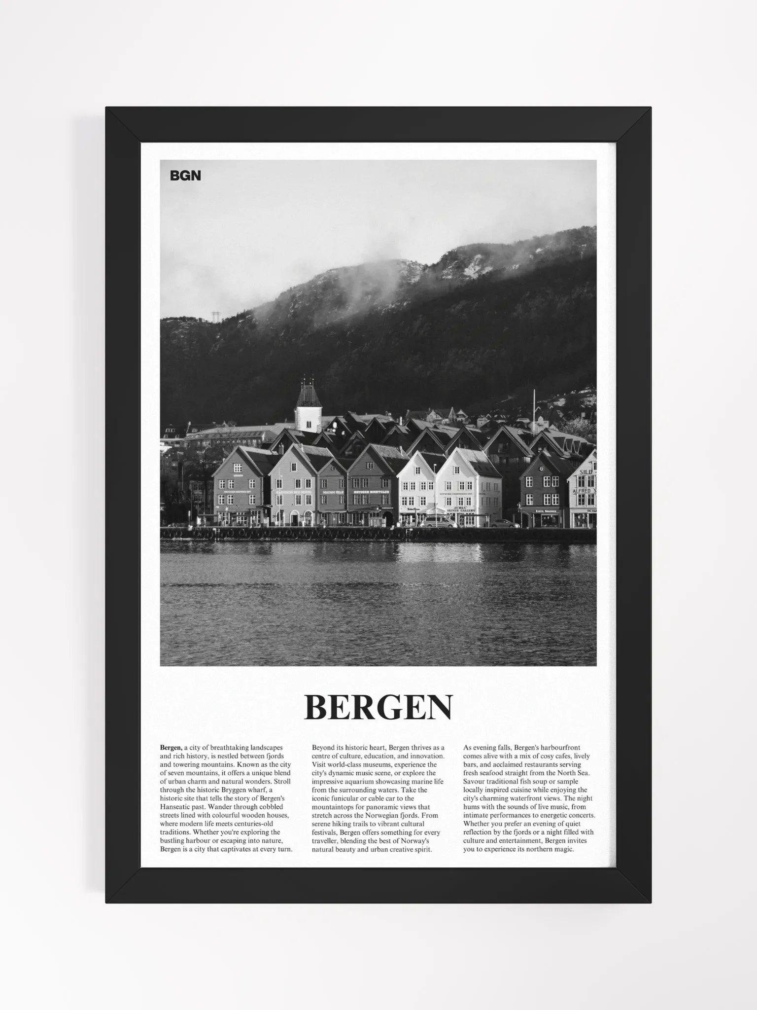 Bergen 01 Newspaper Poster | Framed product image (5)