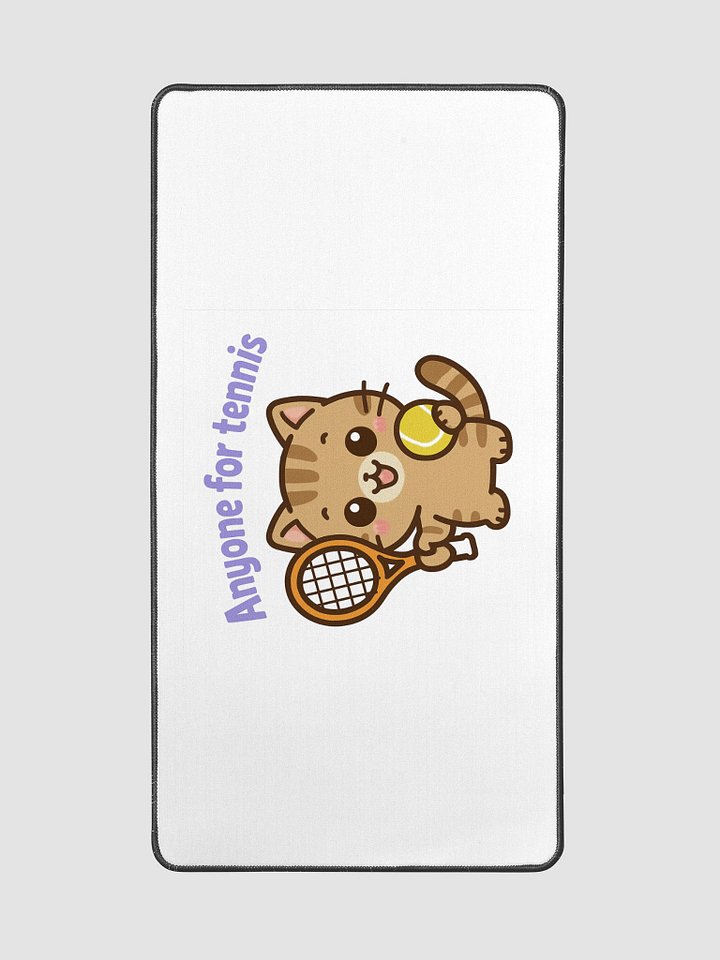 Cheerful Cat Tennis Desk Mat product image (2)
