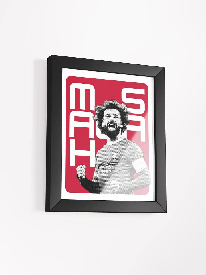 Mohamed Salah BW Liverpool Name Art Framed Print product image (1)