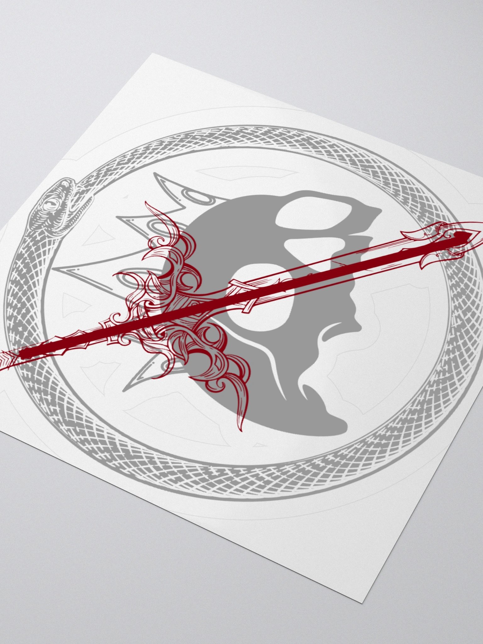 Skull Snake Kiss Cut Stickers product image (8)