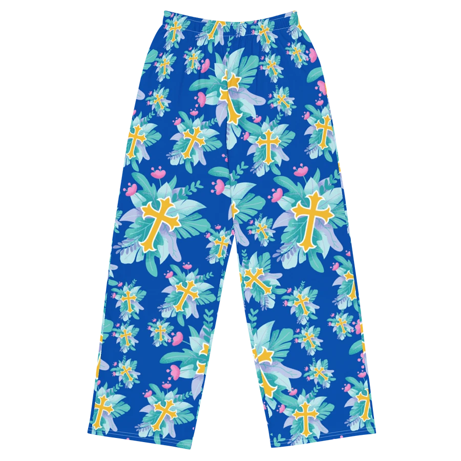 Blue Floral Crosses Pants product image (5)