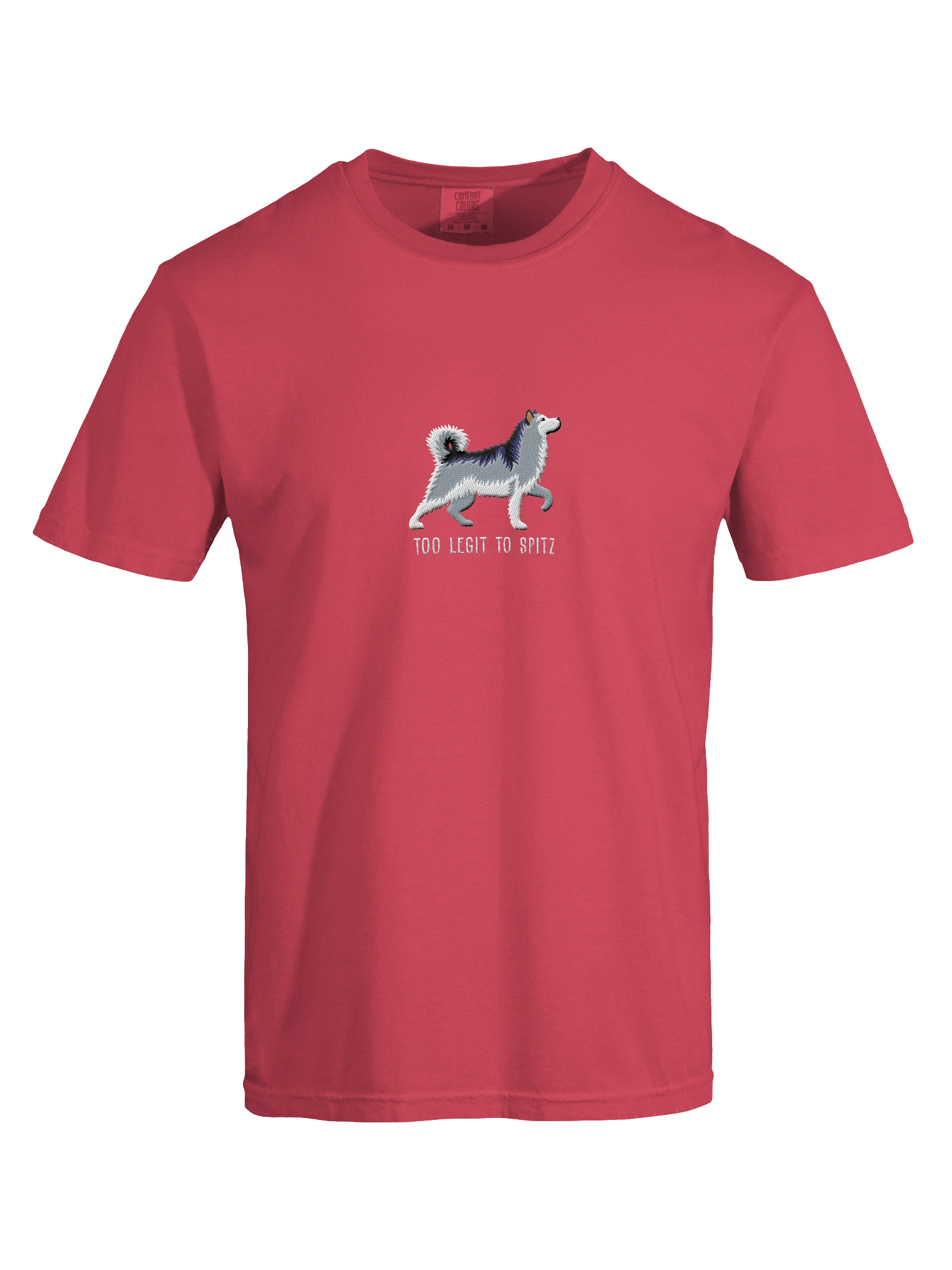 Too Legit to Spitz T-Shirt(Embroidered) of an Alaskan Malamute(Gray) product image (47)