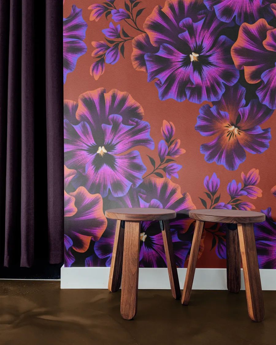 Wallpaper Mockup with Wooden Stools product image (4)