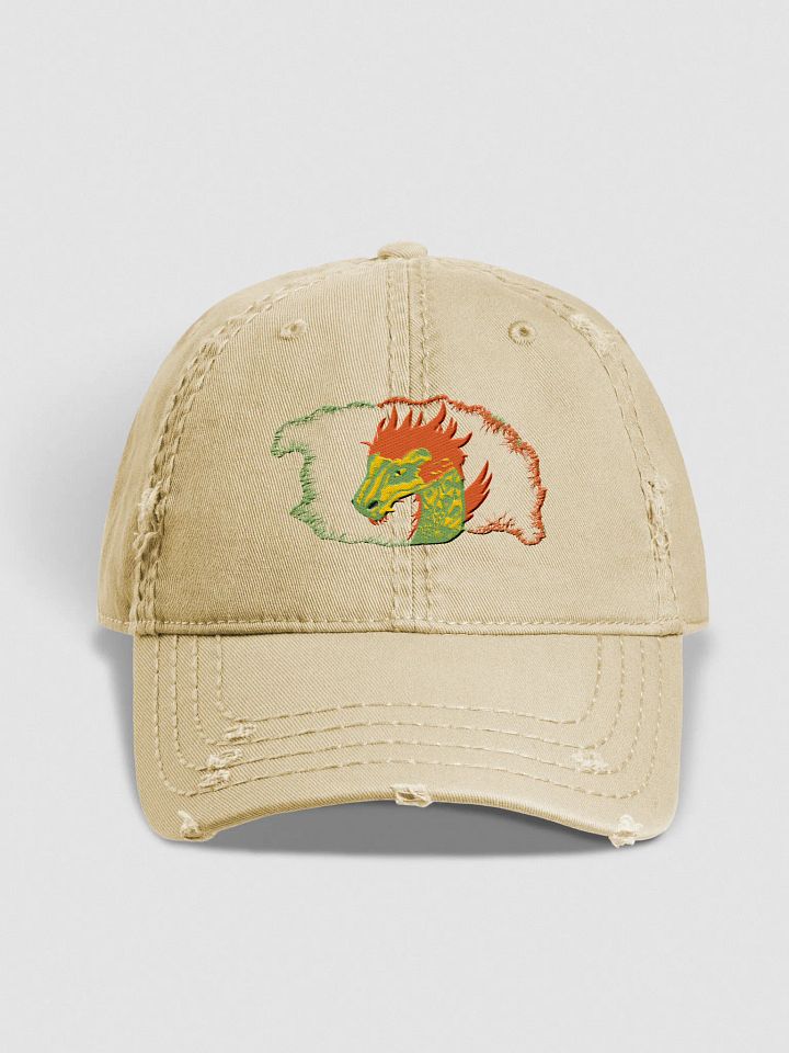 Flame Dragon Distressed Dad Hat product image (1)