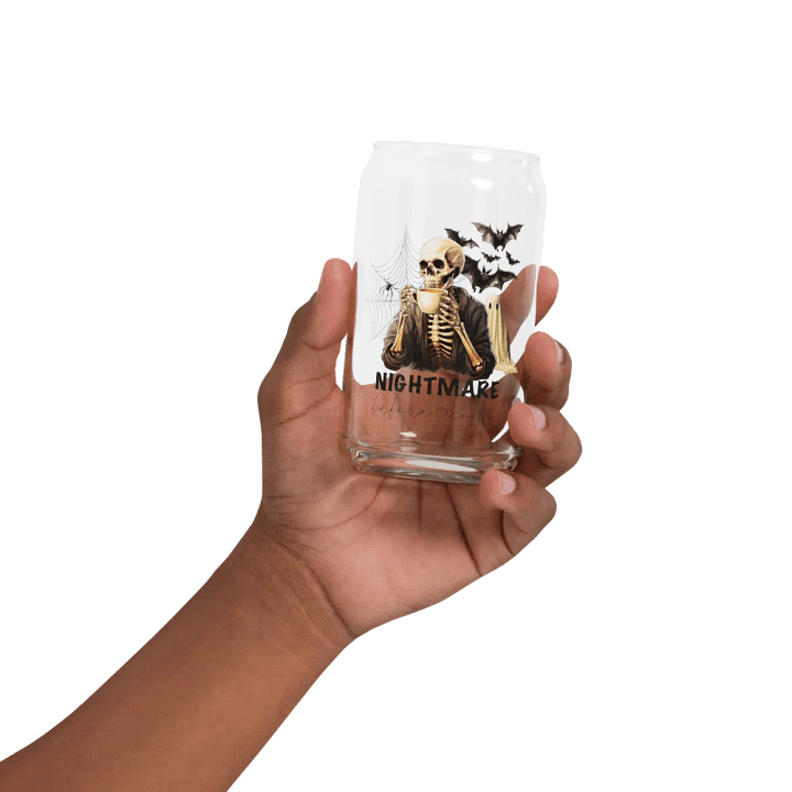 Nightmare Before Coffee Halloween Glass Cup product image (32)