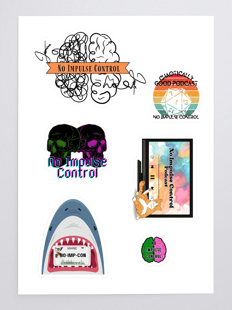 No Impulse Control Sticker Sheet Set product image (3)