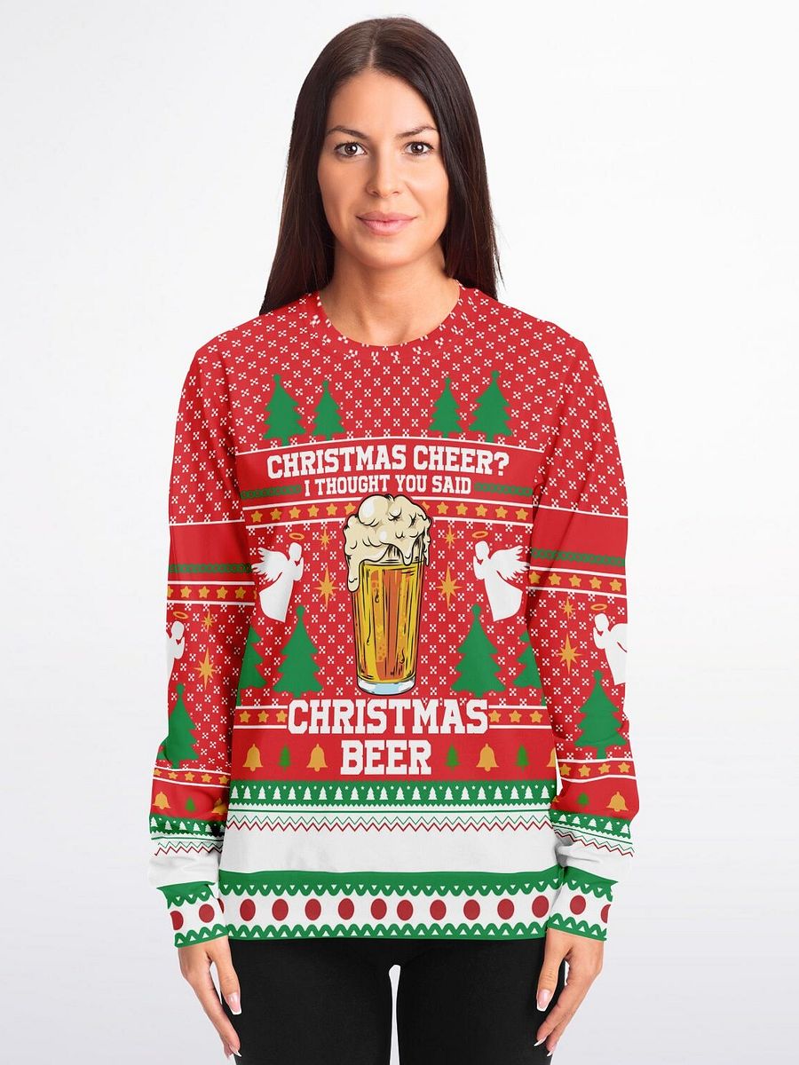 Christmas Beer Ugly Sweater | Christmas Cheer Holiday Sweatshirt | Funny Drinking Holiday Party Outfit product image (7)