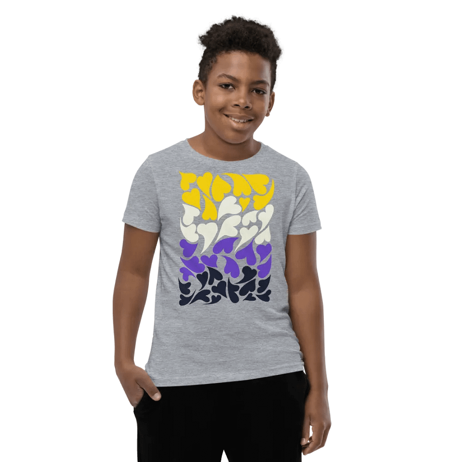 Nestled PRIDE Nonbinary T-shirt (Youth) product image (36)