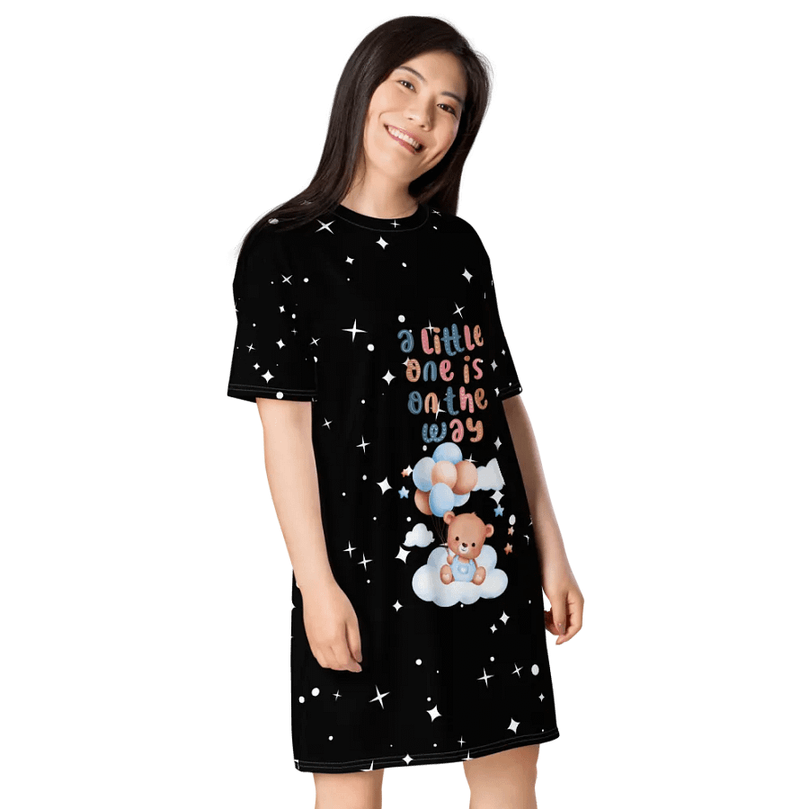 A Little One is on the Way – Teddy Bear T-Shirt Dress product image (4)