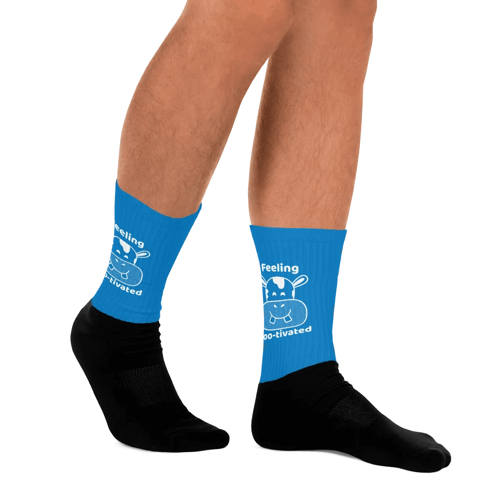 Feeling Mootivated Blue Cow Socks product image (11)