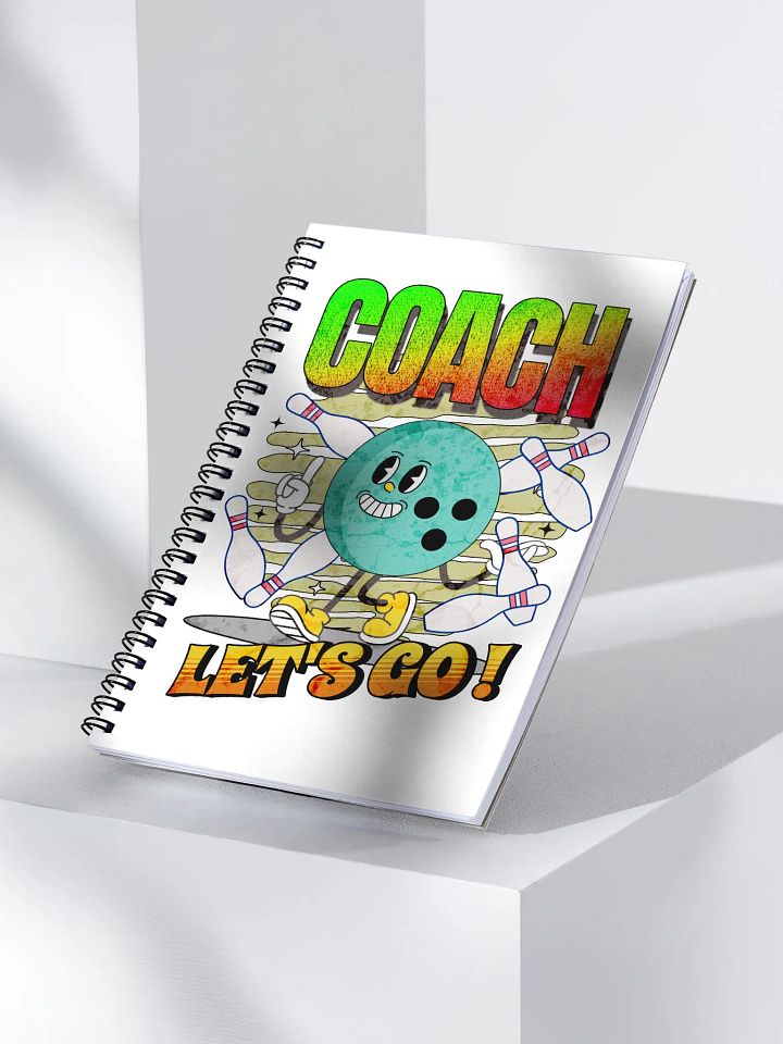 Retro Mascot Coach Bowling Energetic Spiral Notebook product image (2)