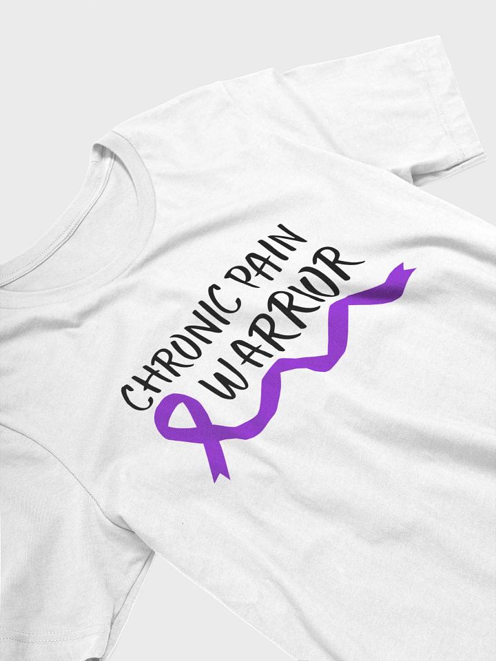 Chronic Pain Warrior Bottom Ribbon T-shirt- Black Print (Unisex) product image (14)