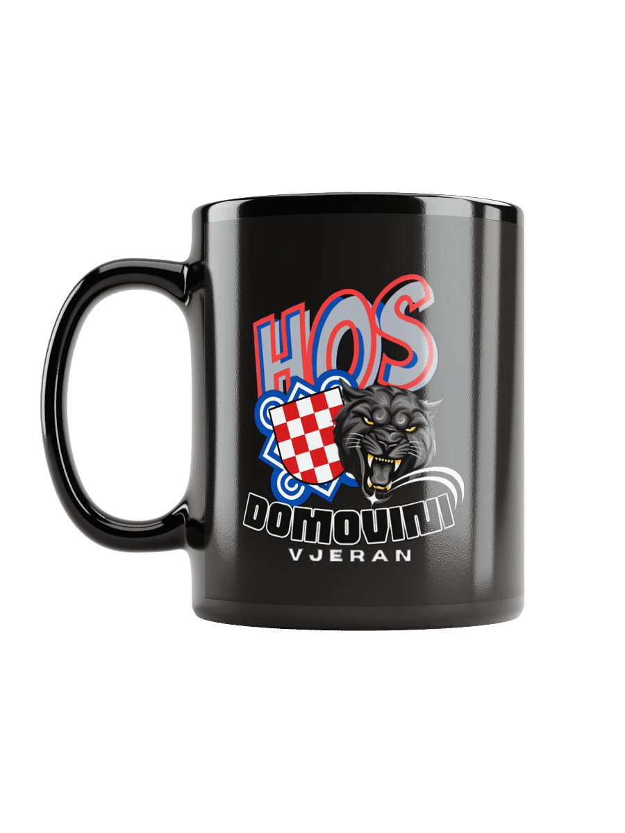 HOS DOMOVINI VJERAN Black Mug product image (12)