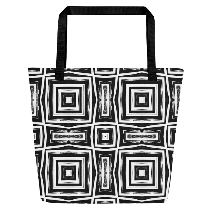 Abstract Monochrome Repeating Pattern Tote Bag product image (1)