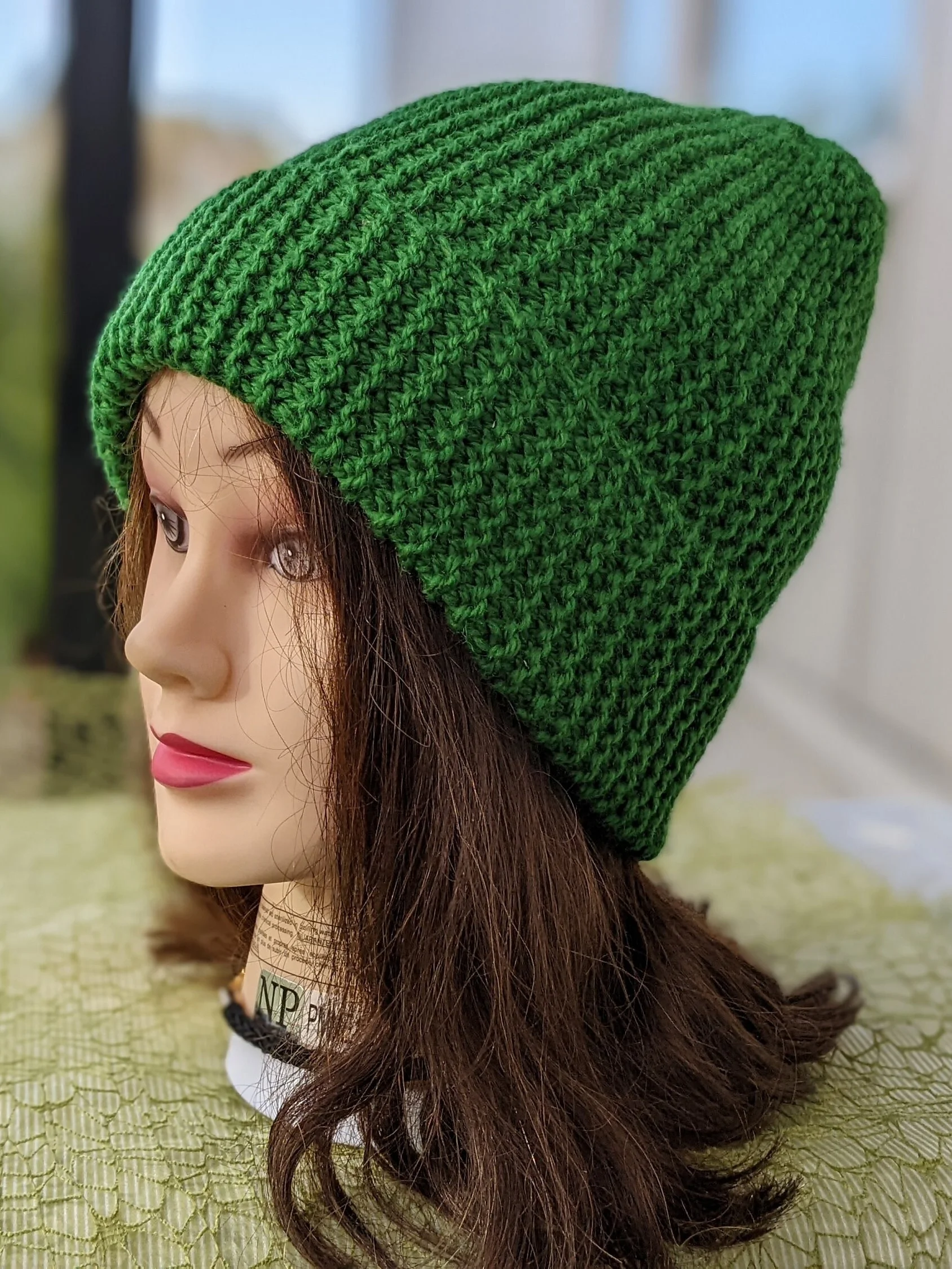 Flat Knit Slouchy Hat Pattern product image (3)