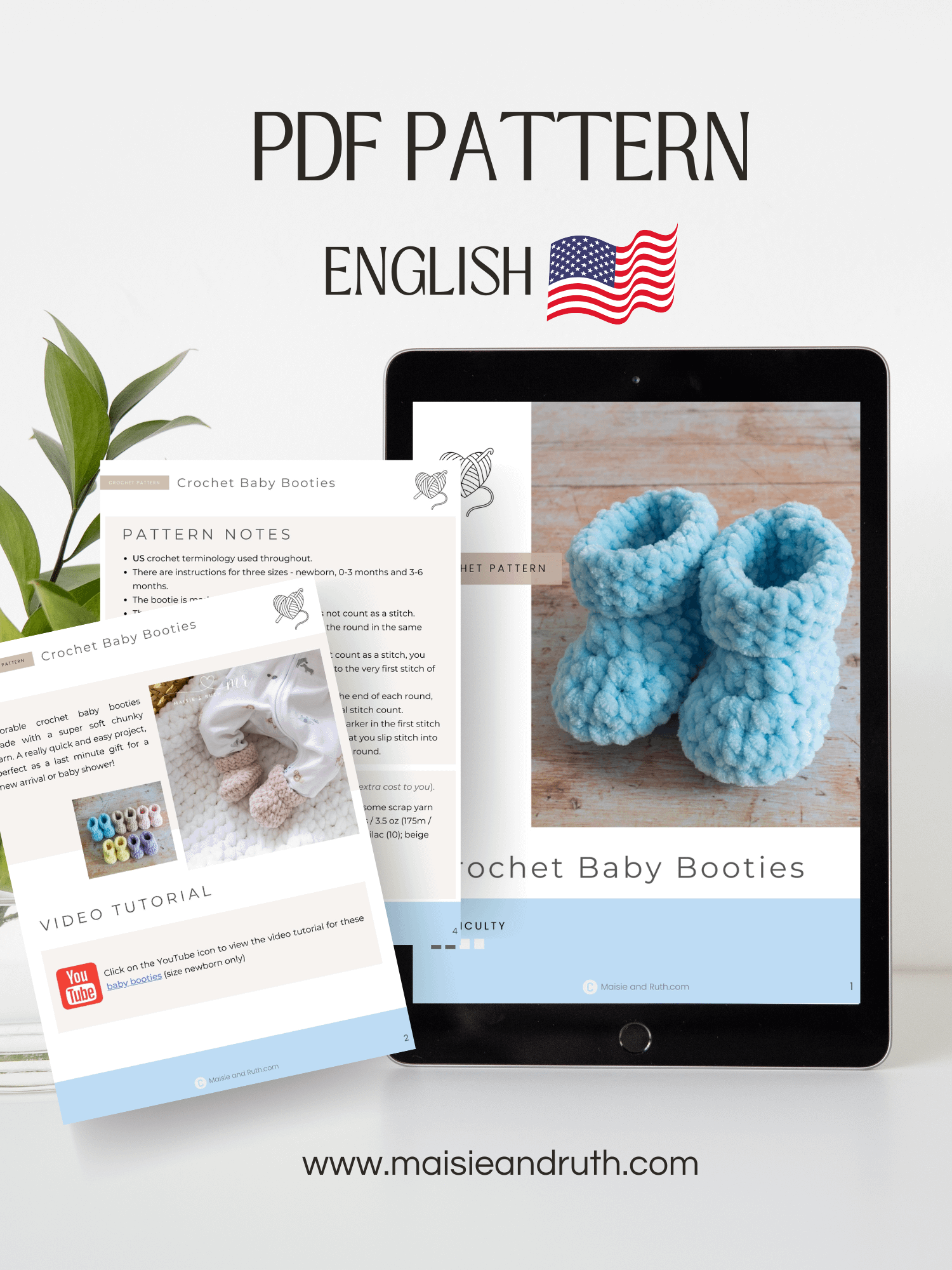 Crochet Pattern: Quick and Easy Baby Booties product image (2)
