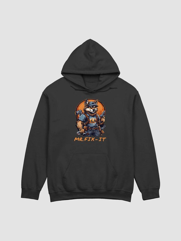 Mr. Fix-It Funny Cartoon Wolf Handyman Gildan Classic Hoodie - Cool Unique Gift for DIY Enthusiasts product image (1)
