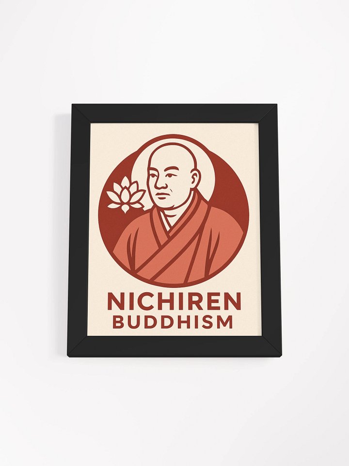 Nichiren Buddhism Framed Poster – Sacred Minimalist Portrait for Devotees product image (2)