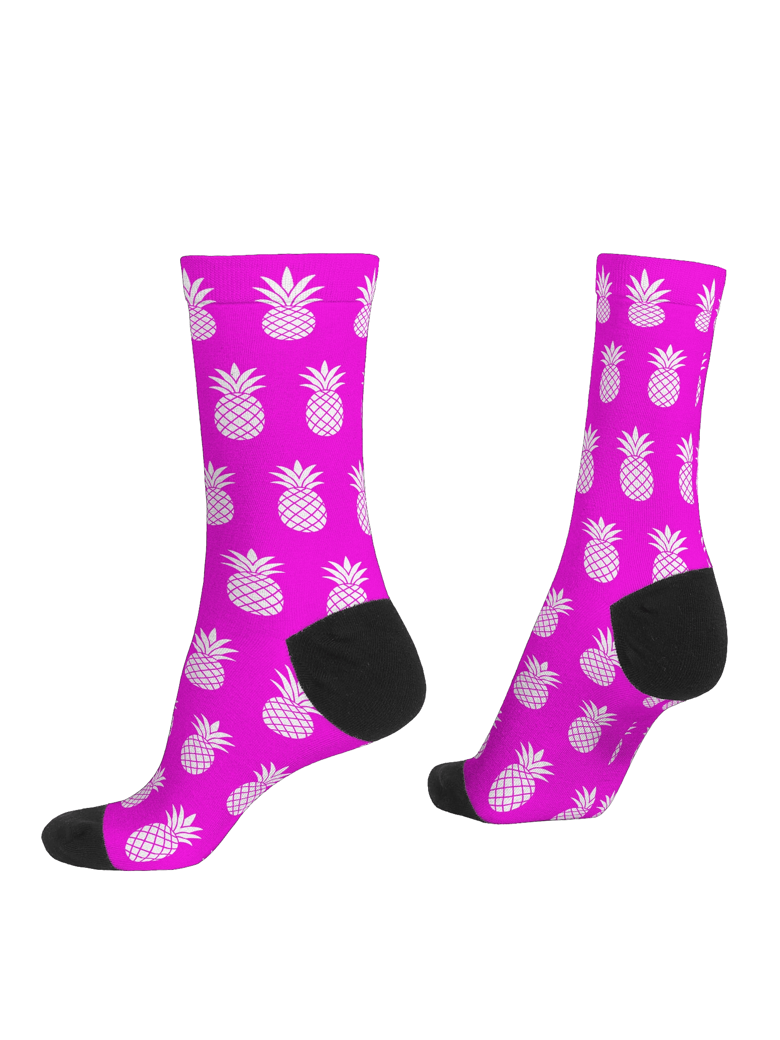 Hot Pink & Black Lucky Pineapple™ Socks product image (4)