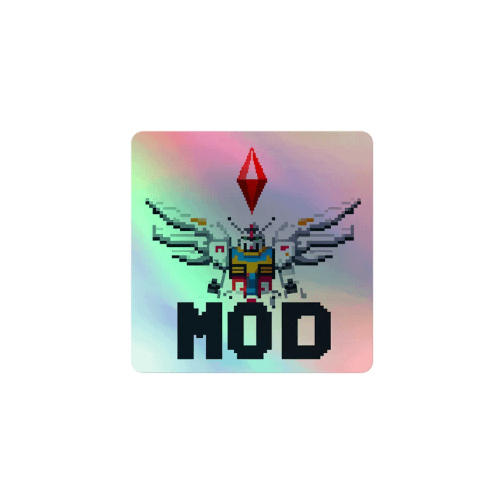 Gundam Mod holographic sticker product image (1)