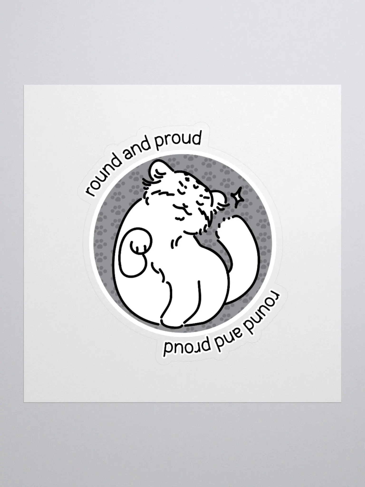 Round and Proud Manul Unlabeled Version - Sticker product image (2)