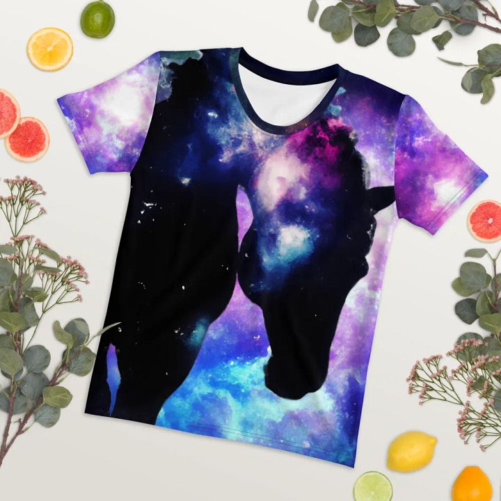 Spaced horse - nebula horses T shirt product image (1)