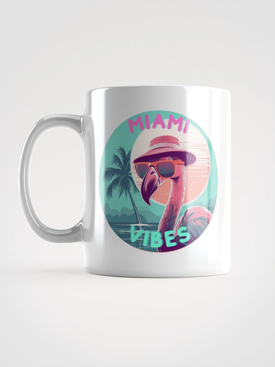 Miami Vibes White Glossy Flamingo Mug product image (17)