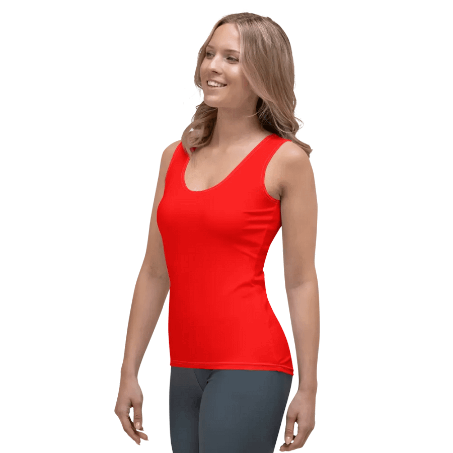 Plain Color Red Tank Top product image (3)