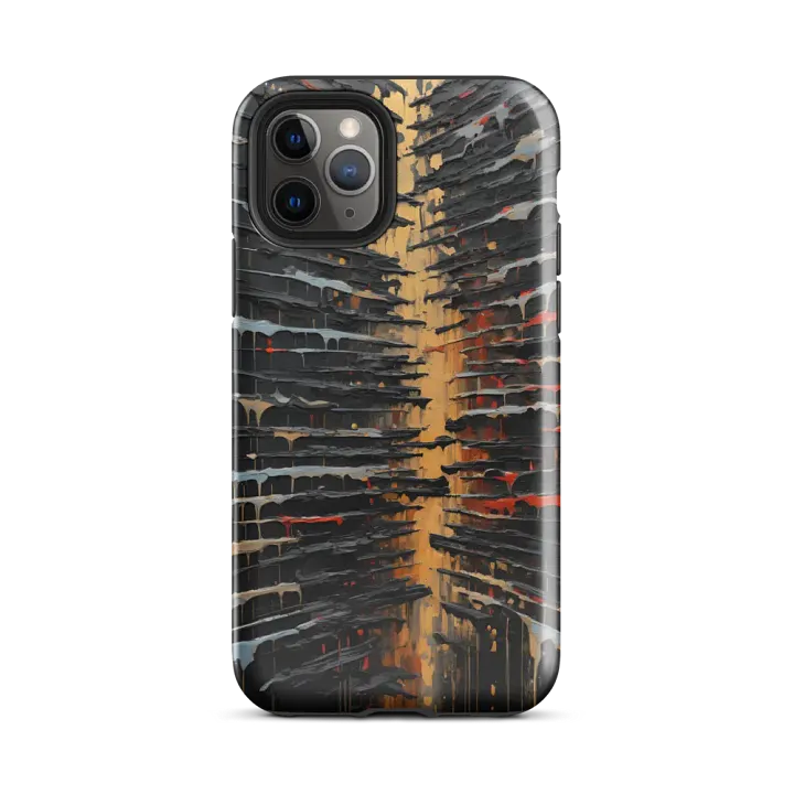 Tough Phone Case for iPhone® - Abstract Palette Knife Oil Painting 