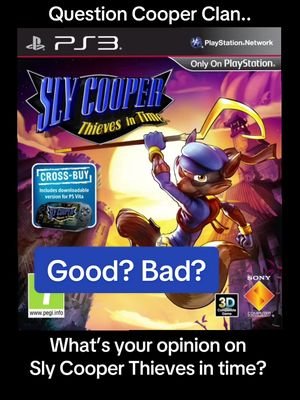 I just wanted to poll the Cooper clan and get everyones thoughts in Sly Cooper thieves in time.  To me it seems like the community is heavily divided in Sly 4.  I’m going to attempt to have an open mind on my next play through but I want to here from you all.  Please be respectful of others opinions.  #slycooper #2000snostalgia #playstation #gaming #raccoon 