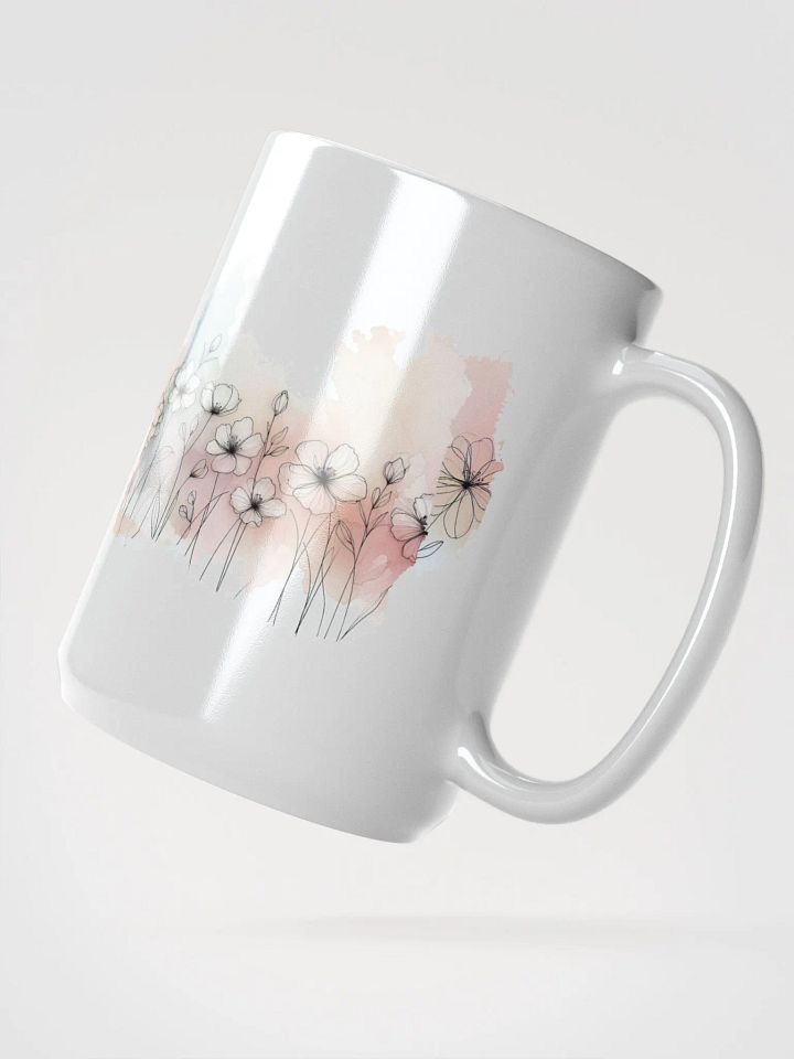 watercolor florals *microwave safe* ceramic coffee mug product image (2)