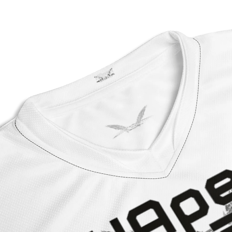 Sellout - White - Recycled Unisex Sports Jersey - Black HApex Gear Black Logo product image (4)
