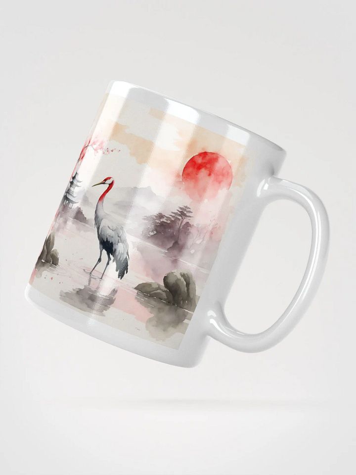 Moody Orchid Dueling Crane Cherry Blossoms Serenity Mug product image (11)