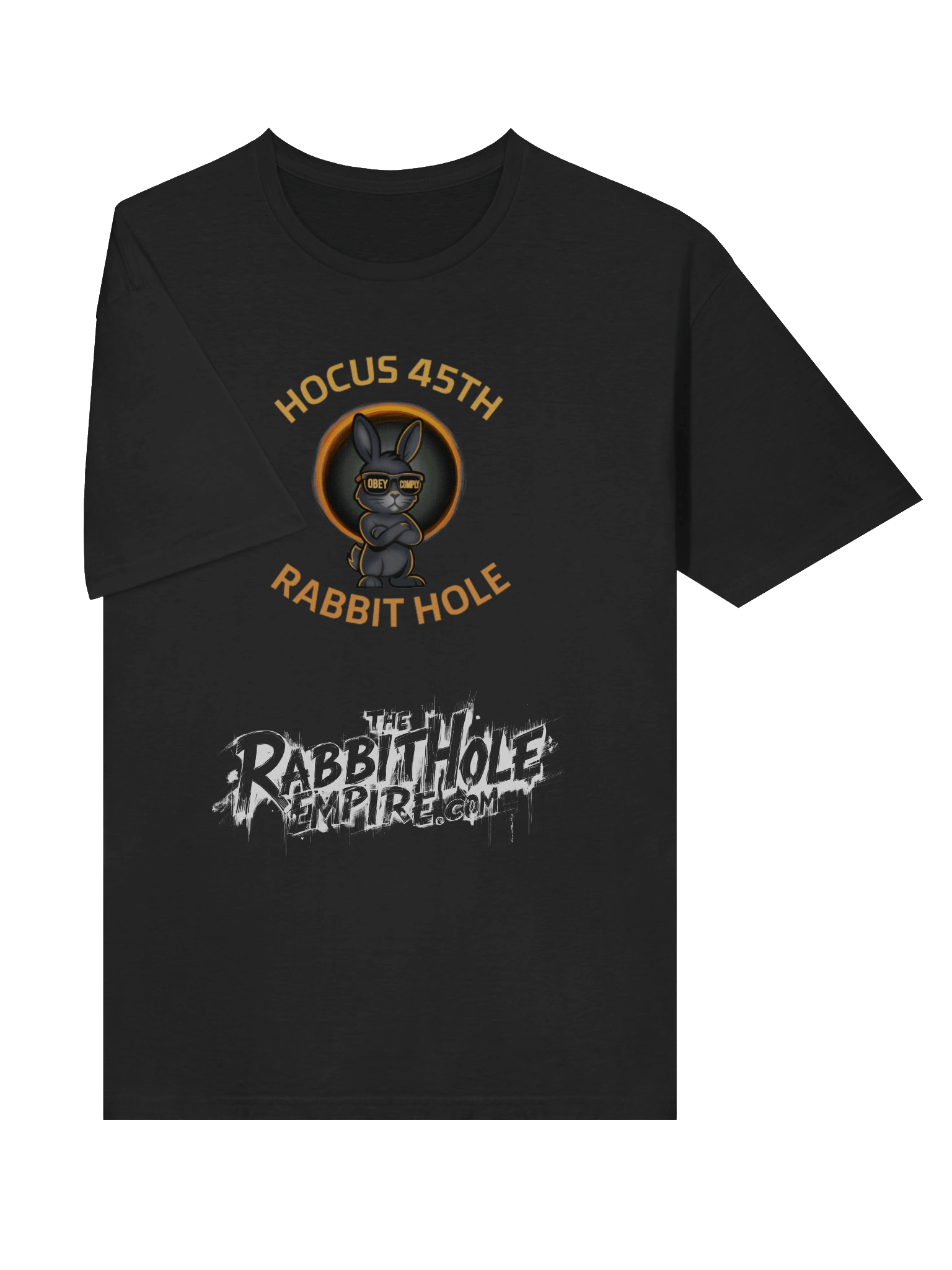 Hocus 45th Rabbit Hole (Black T-Shirt) product image (5)