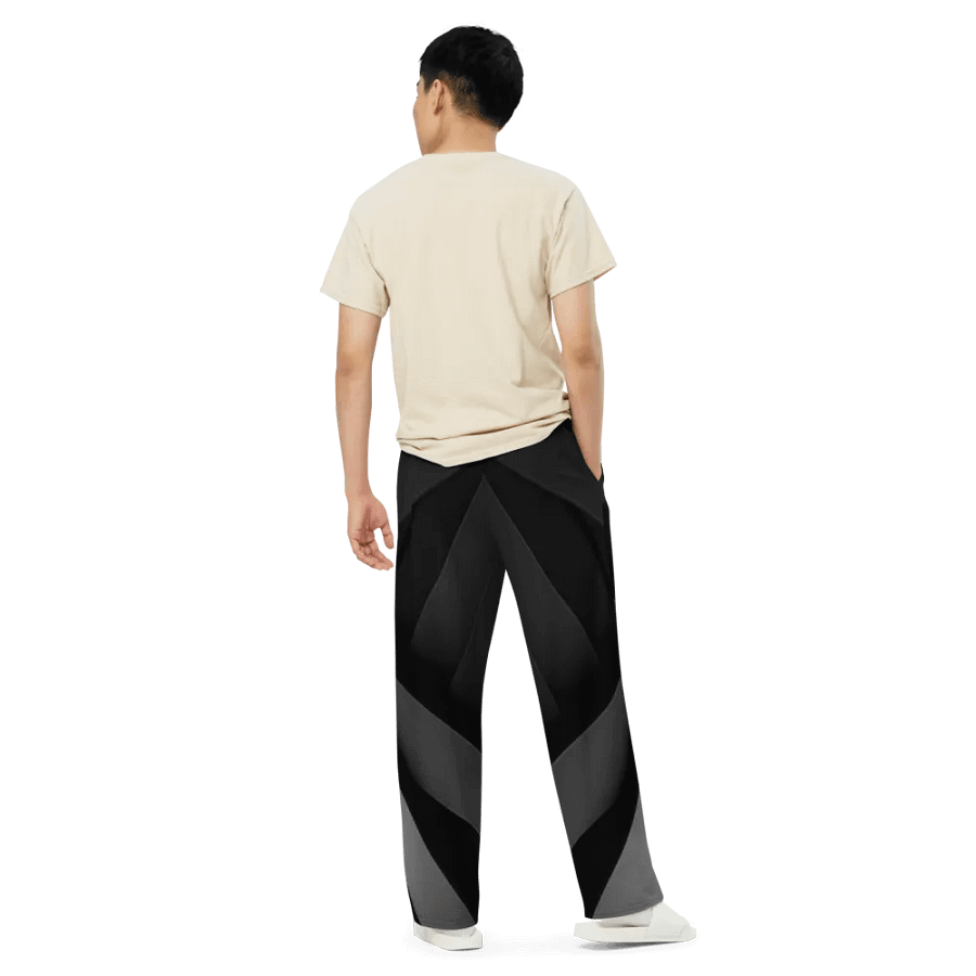 All-Over Print Unisex Wide-Leg Pants: Luigi & Ariel Logo product image (2)