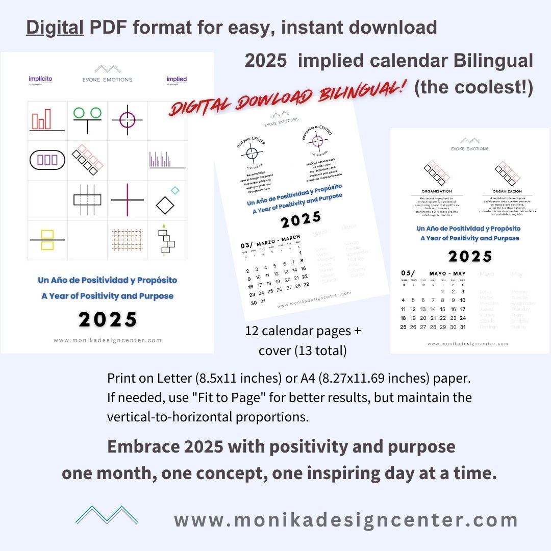 Bilingual-the coolest! Bilingüe -el más genial! 2025 Digital Calendar/Calendario-Now $3.50 Use promo code DIGITALLOVE at checkout product image (2)