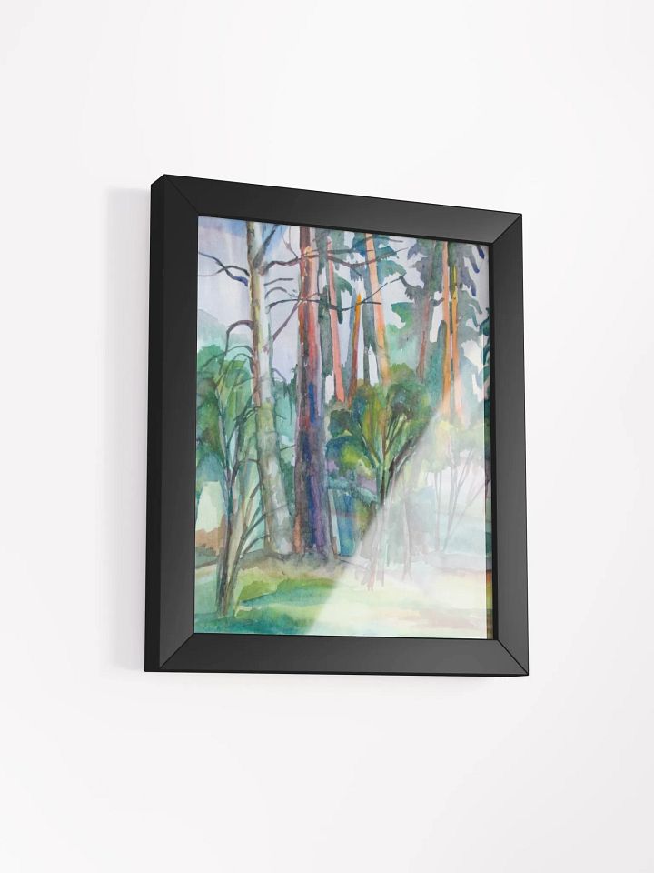 Serene Forest Watercolor Framed Poster - Pine Forest product image (5)
