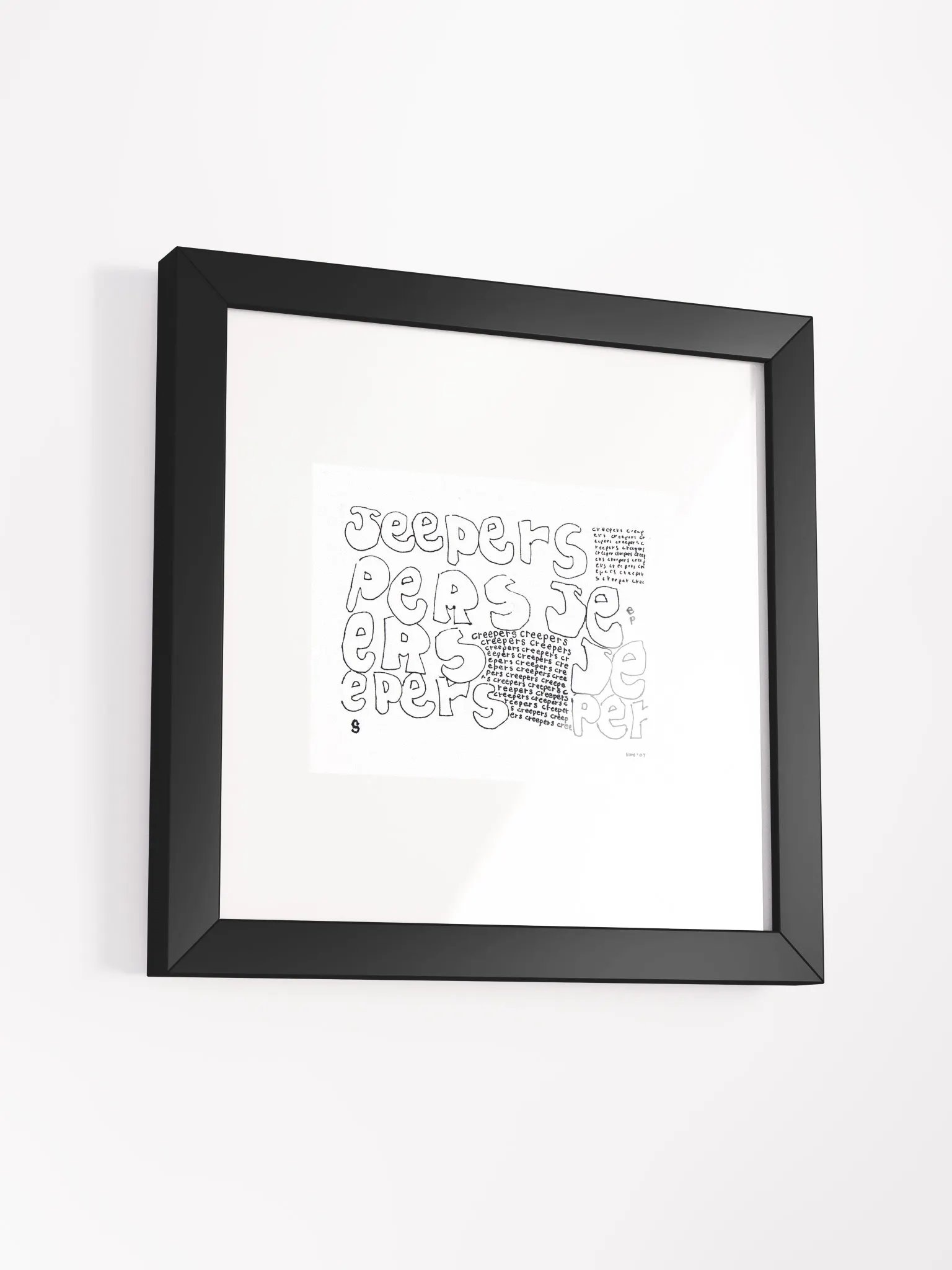 jeepers creepers Panel Card Print Framed product image (1)