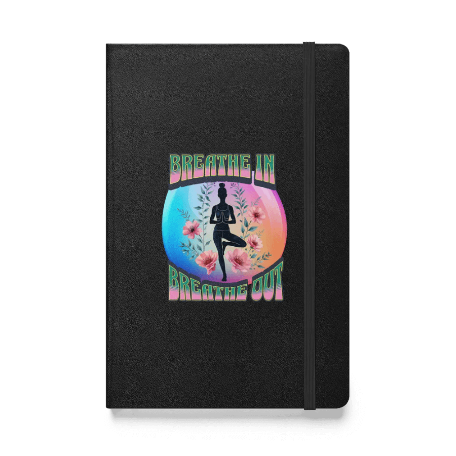 Breathe In Breathe Out Yoga Silhouette Hardcover Journal product image (1)