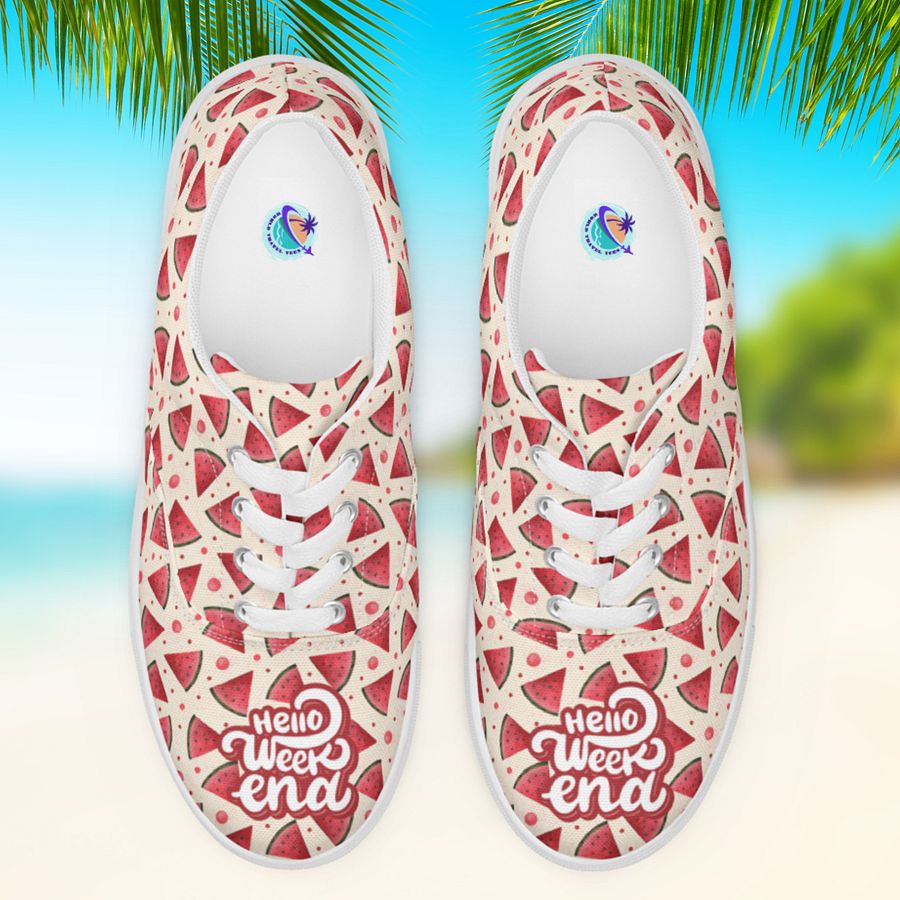 Hello Weekend Watermelon All Over Print Canvas Shoes product image (8)