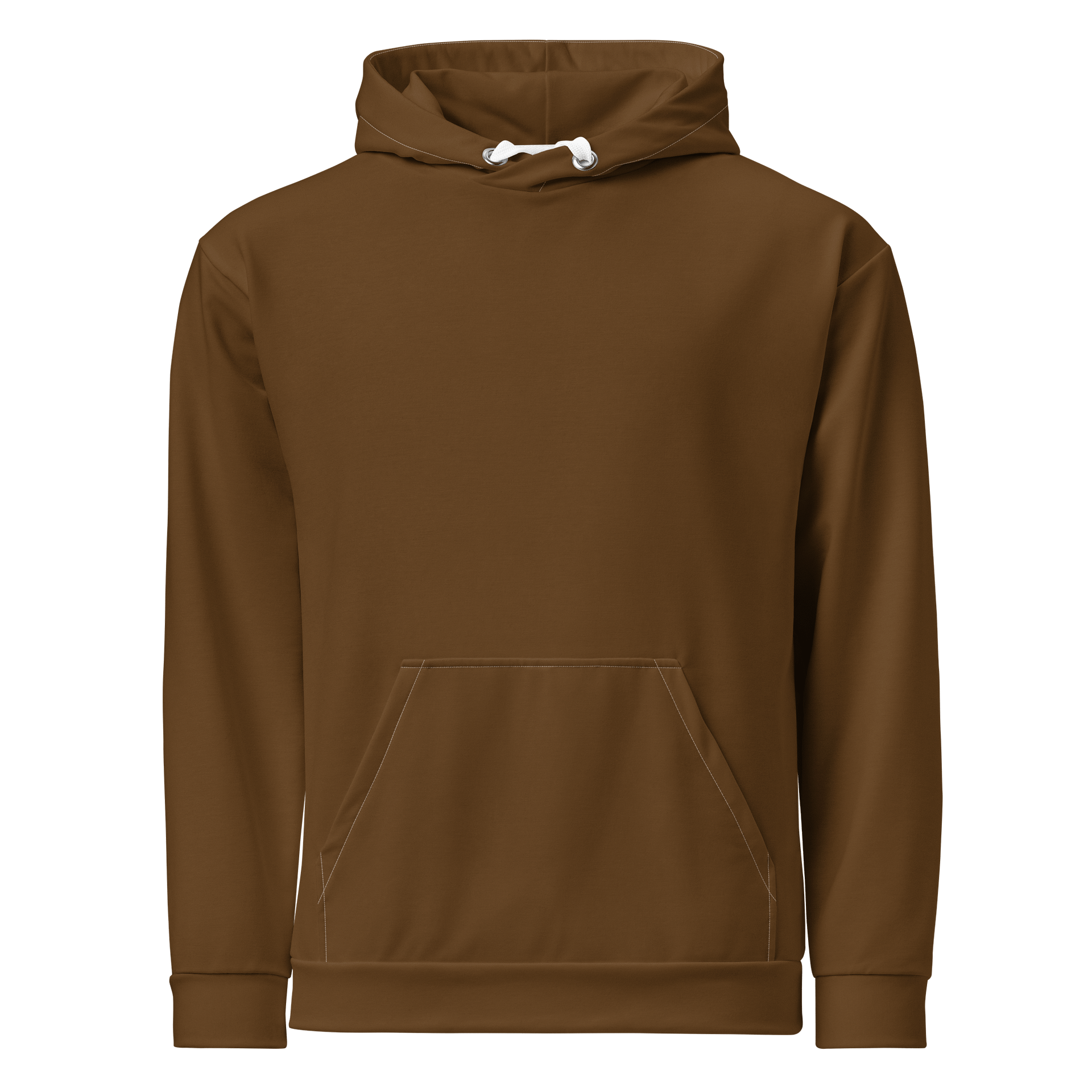 Chestnut Brown Solid Color Eco Friendly Pullover Unisex Hoodie product image (1)