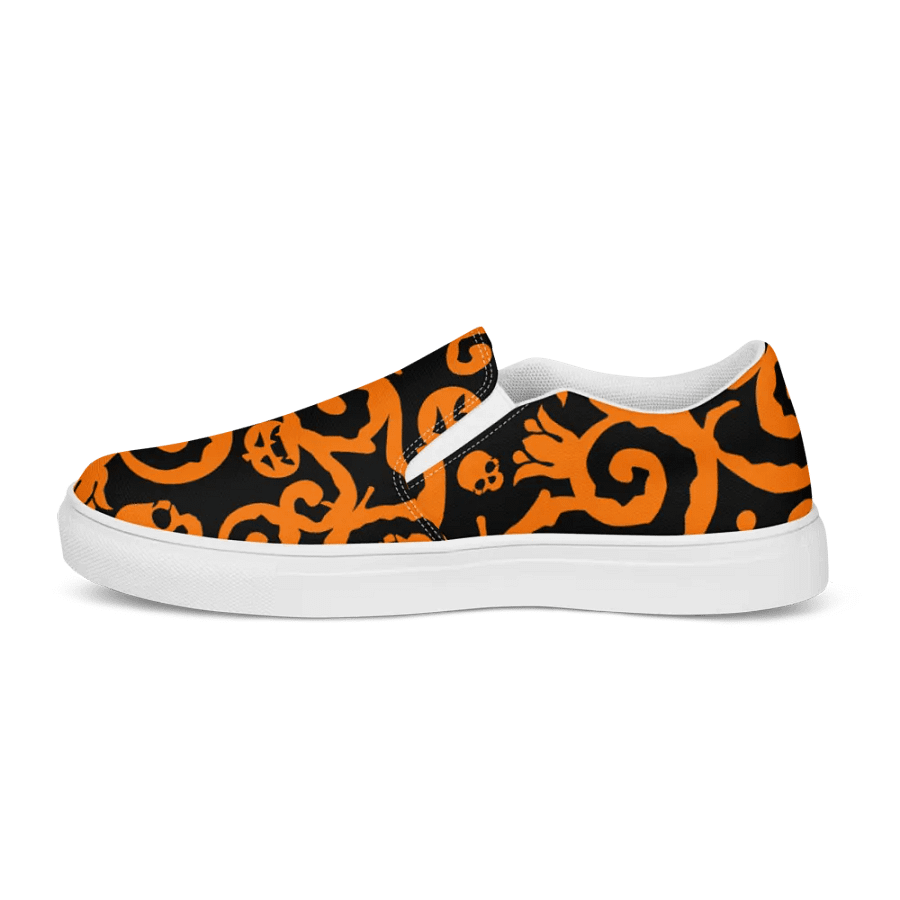 Scary Pumpkins Skull Women Slip-On Shoes product image (4)