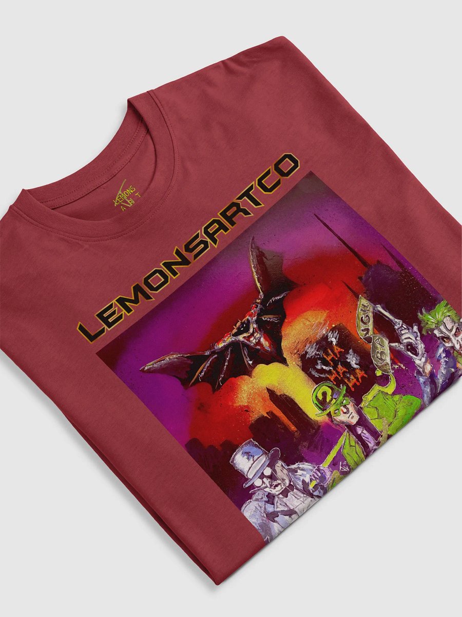 Bat Guy vs Bad Guys Over City Comic Tee product image (17)
