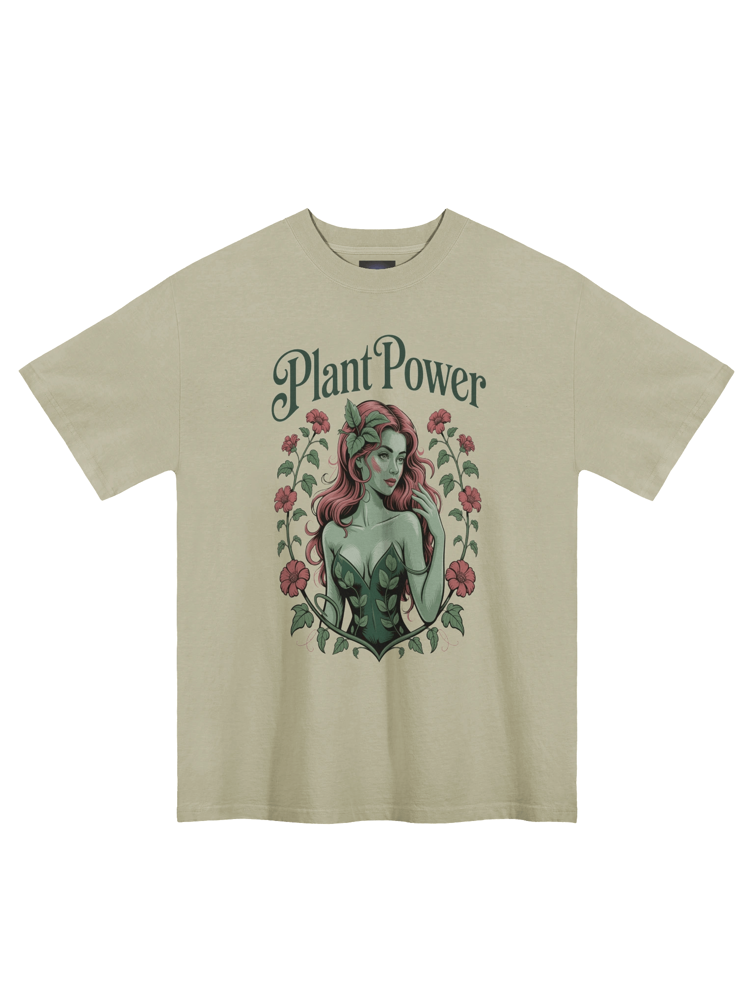 Verdant Dominion: Poison Ivy Plant Power Oversized Faded T-Shirt product image (25)